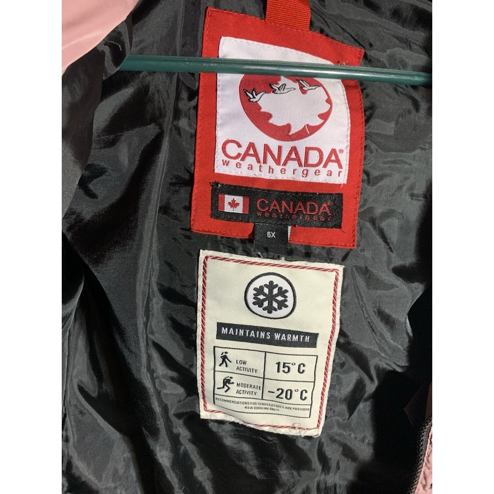 Canada Weather Gear Girls Full-Zip Button-Up Puffer Jacket Size 6 - Picture 3 of 14